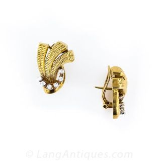 Mid-Century Diamond Earrings