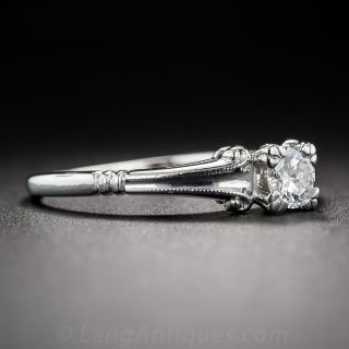 Mid-Century Diamond Engagement Ring