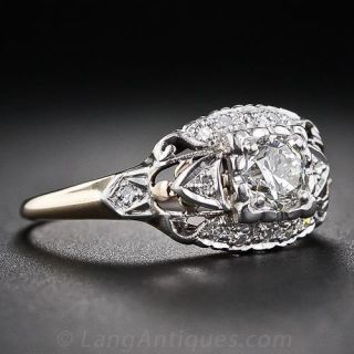 Mid-Century Diamond Engagement Ring