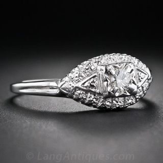 Mid-Century Diamond Engagement Ring