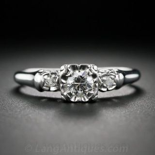 Mid-Century Diamond Engagement Ring