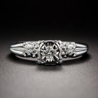 Mid Century Diamond Engagement Ring