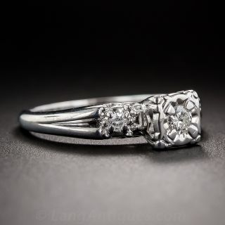 Mid Century Diamond Engagement Ring