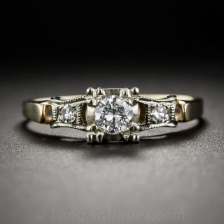 Mid-Century Diamond Engagement Ring
