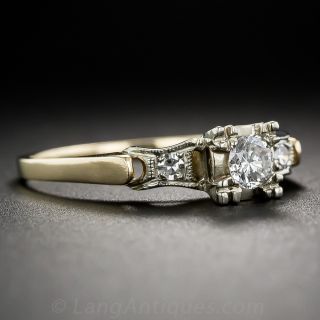 Mid-Century Diamond Engagement Ring