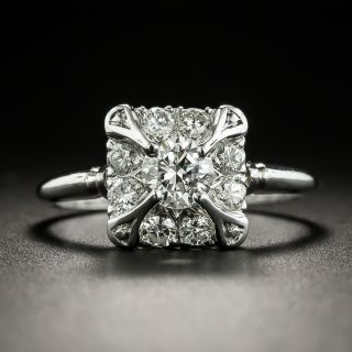 Mid Century Diamond Engagement Ring by Traube - 2