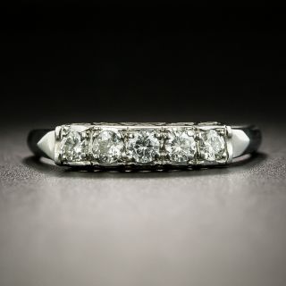 Mid-Century Diamond Five-Stone Band Ring - 2