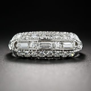 Mid-Century Diamond Platinum Band