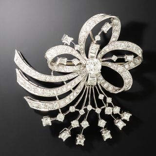 Mid-Century Diamond Spray Brooch/Pendant - 2