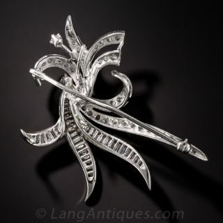 Mid-Century Diamond Spray Brooch