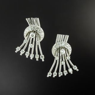 Mid-Century Diamond Spray Earrings - 2