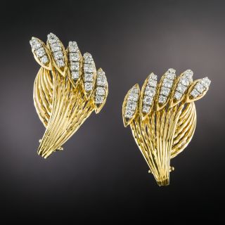 Mid-Century Diamond Spray Earrings - 3