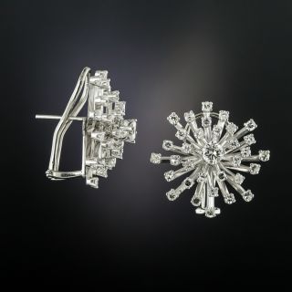 Mid-Century Diamond Starburst Earrings - 2