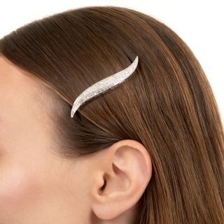 Mid-Century Diamond Swoop Barrette