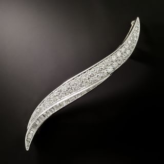Mid-Century Diamond Swoop Barrette - 2