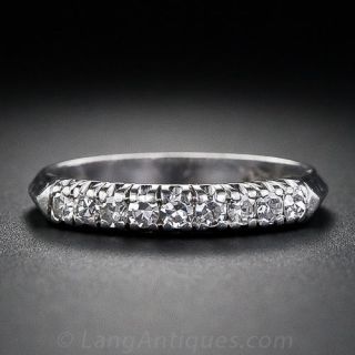 Mid-Century Diamond Wedding Band