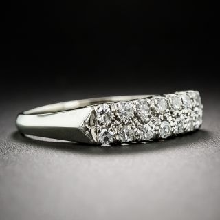 Mid-Century Double Row Diamond Band