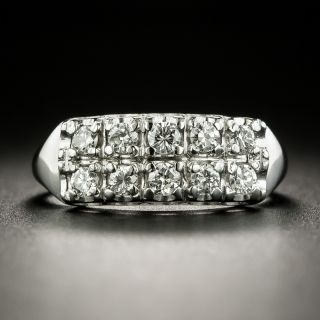 Mid-Century Double-Row Diamond Wedding Band - 2