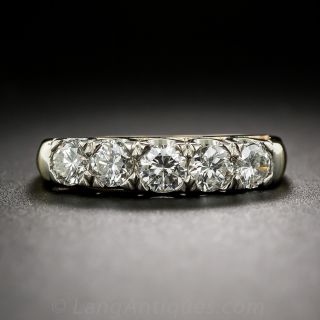 Mid-Century Five Diamond Ring