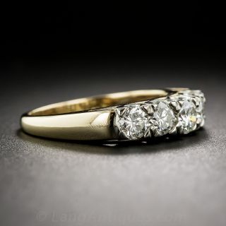 Mid-Century Five Diamond Ring