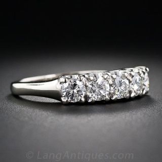 Mid-Century Five Diamond Wedding Band