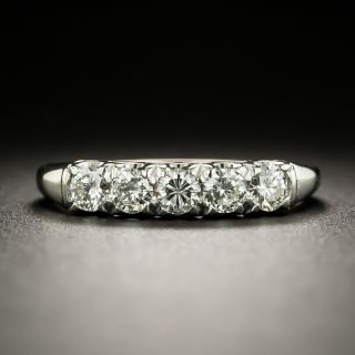 Mid-Century Five-Stone Diamond Wedding Band - 3