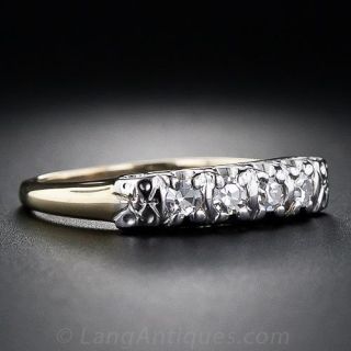 Mid-Century Four Stone Diamond Wedding Band
