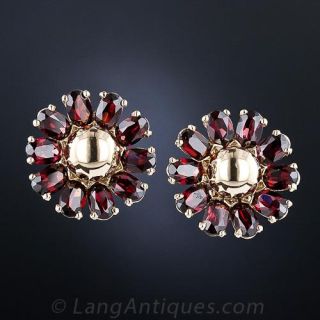 Mid-Century Garnet Earrings