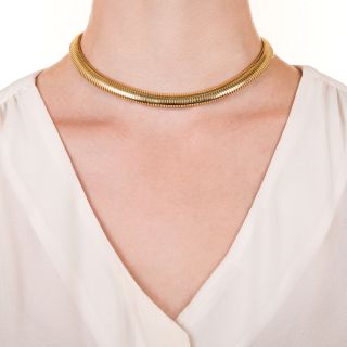 Mid-Century Gas Pipe Necklace by Forstner