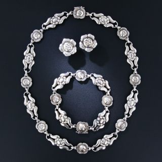 Mid-Century Georg Jensen Sterling Silver Jewelry Suite - 7