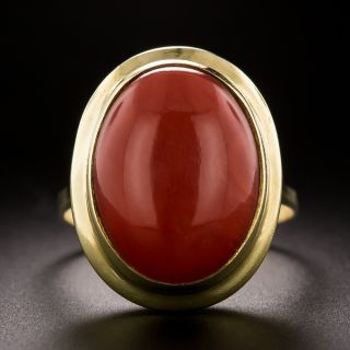 Mid-Century Italian Coral Ring - 2