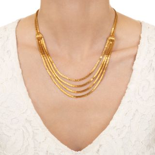 Mid-Century Italian Spaghetti Necklace
