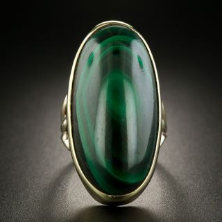 Mid-Century Malachite Ring - 2
