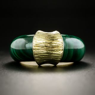 Mid-Century Malachite Ring - 2