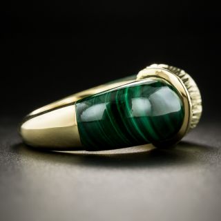 Mid-Century Malachite Ring - Size 5 3/4