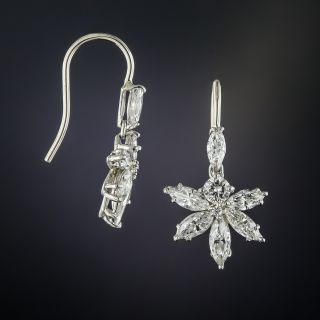 Mid-Century Marquise Diamond Earrings 