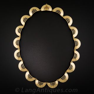 Mid-Century Modern Gold Necklace