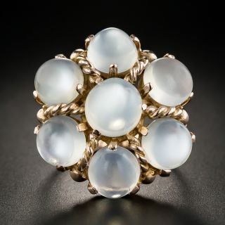 Mid-Century Moonstone Cluster Ring - 2