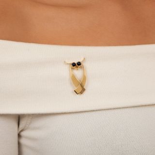 Mid-Century Owl Brooch 