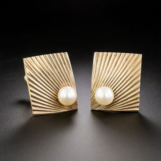 Mid-Century Pearl Cufflinks - 3
