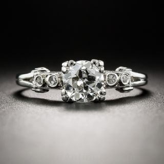 Mid-Century Platinum .72 Carat Diamond Engagement Ring