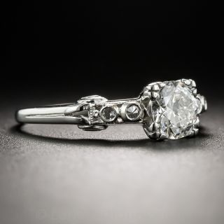 Mid-Century Platinum .72 Carat Diamond Engagement Ring