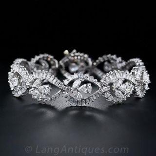 Mid-Century Platinum and Diamond Bracelet