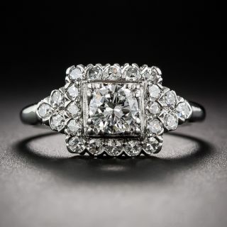 Mid-Century Platinum and Diamond Engagement Ring