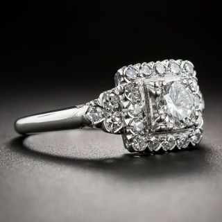 Mid-Century Platinum and Diamond Engagement Ring