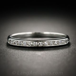 Mid-Century Platinum and Diamond Wedding Band
