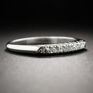 Mid-Century Platinum and Diamond Wedding Band