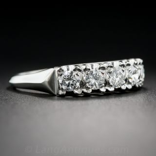 Mid-Century Platinum Diamond Band