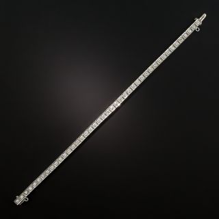Mid-Century Platinum Diamond Line Bracelet