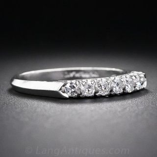 Mid-Century Platinum Diamond Wedding Band